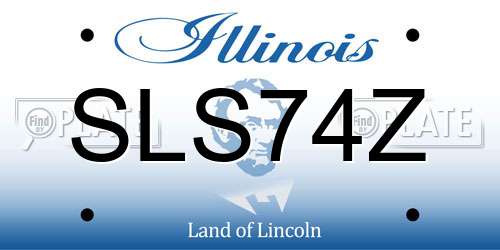 SLS74Z Illinois License Plate