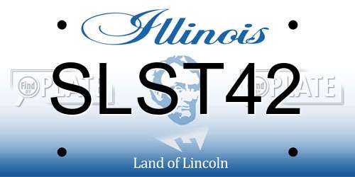 SLST42 Illinois License Plate