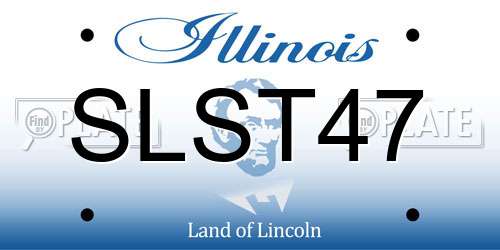 SLST47 Illinois License Plate