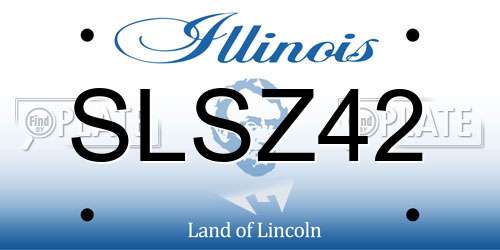 SLSZ42 Illinois License Plate