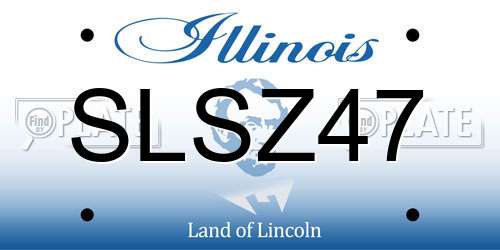 SLSZ47 Illinois License Plate