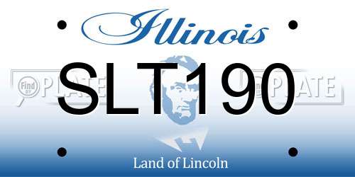 SLT190 Illinois License Plate
