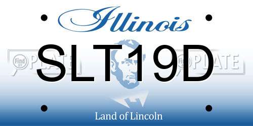 SLT19D Illinois License Plate