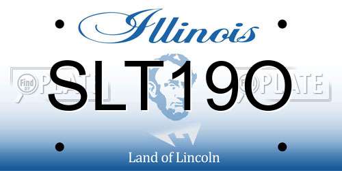 SLT19O Illinois License Plate