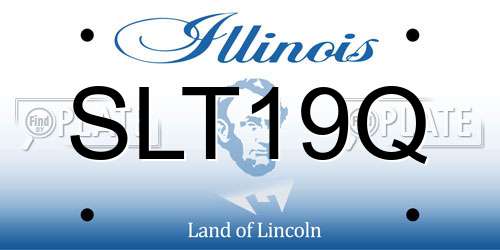 SLT19Q Illinois License Plate