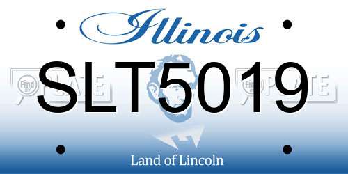 SLT5019 Illinois License Plate