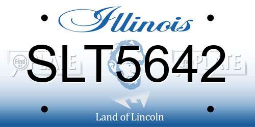 SLT5642 Illinois License Plate