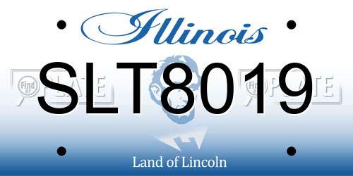SLT8019 Illinois License Plate