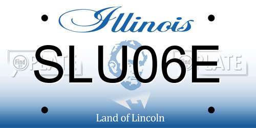 SLU06E Illinois License Plate