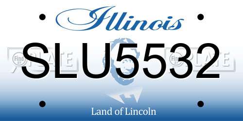 SLU5532 Illinois License Plate