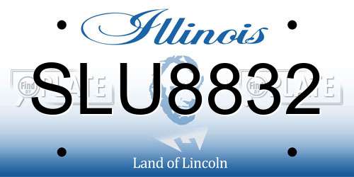 SLU8832 Illinois License Plate