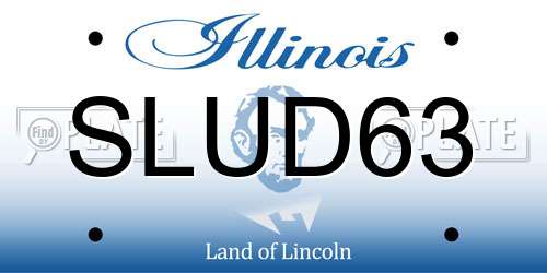 SLUD63 Illinois License Plate
