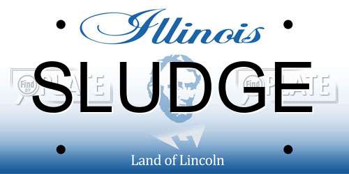 SLUDGE Illinois License Plate