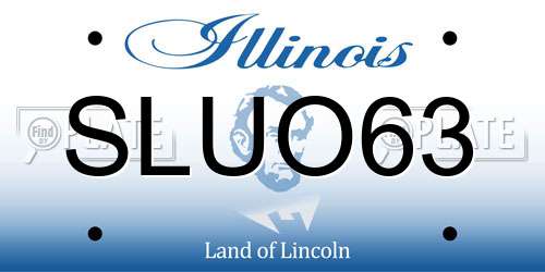 SLUO63 Illinois License Plate