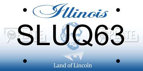 SLUQ63 Illinois License Plate
