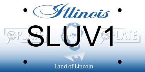 SLUV1 Illinois License Plate