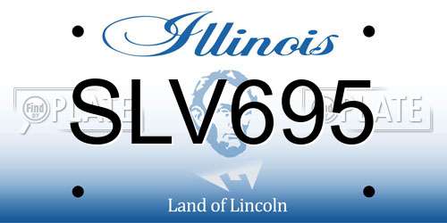 SLV695 Illinois License Plate