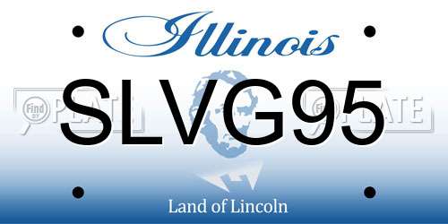 SLVG95 Illinois License Plate