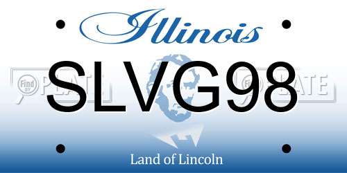 SLVG98 Illinois License Plate