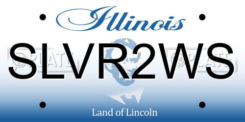 SLVR2WS Illinois License Plate