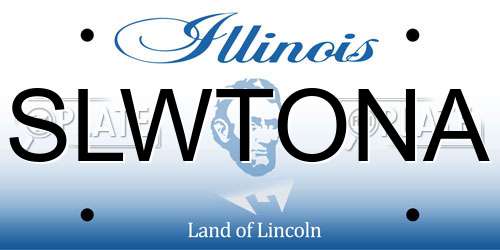SLWTONA Illinois License Plate