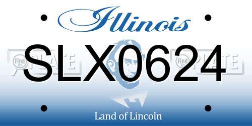 SLX0624 Illinois License Plate