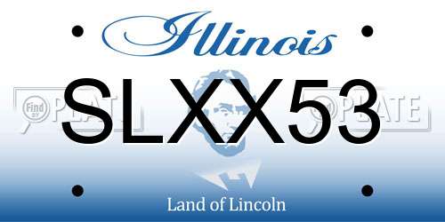 SLXX53 Illinois License Plate