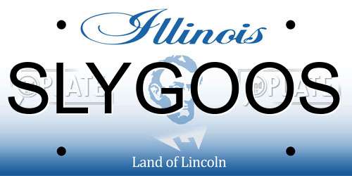 SLYGOOS Illinois License Plate