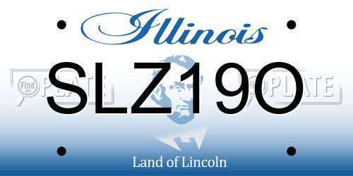 SLZ19O Illinois License Plate