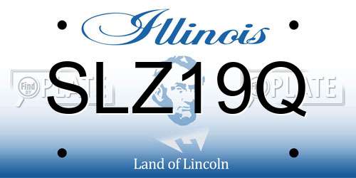SLZ19Q Illinois License Plate