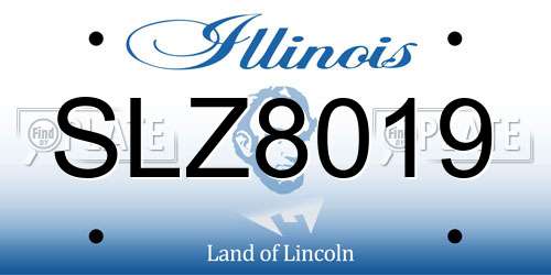 SLZ8019 Illinois License Plate