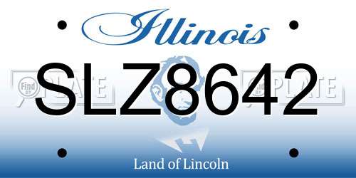 SLZ8642 Illinois License Plate