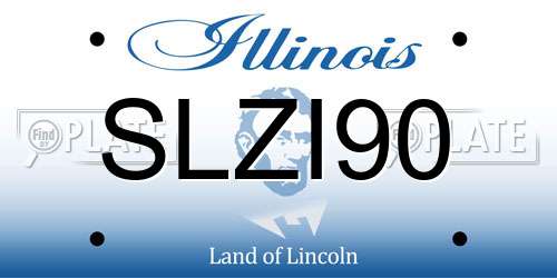 SLZI90 Illinois License Plate
