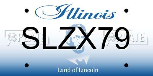 SLZX79 Illinois License Plate
