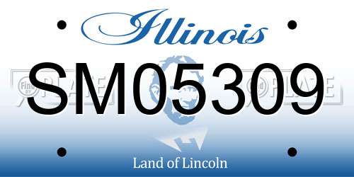 SM05309 Illinois License Plate