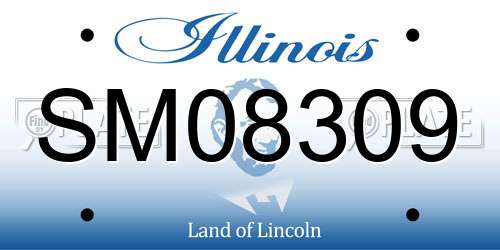 SM08309 Illinois License Plate