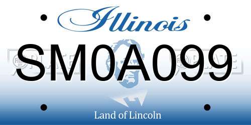 SM0A099 Illinois License Plate