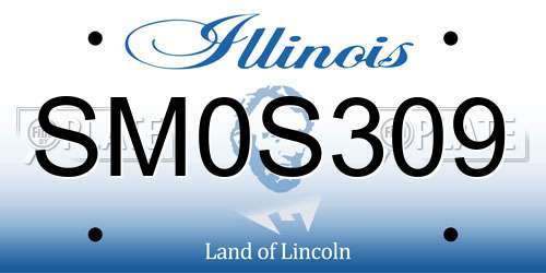 SM0S309 Illinois License Plate