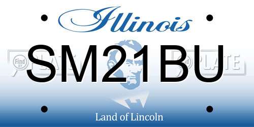 SM21BU Illinois License Plate