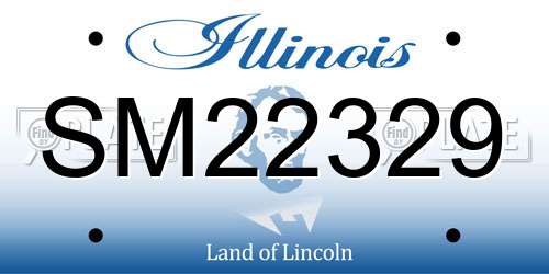 SM22329 Illinois License Plate