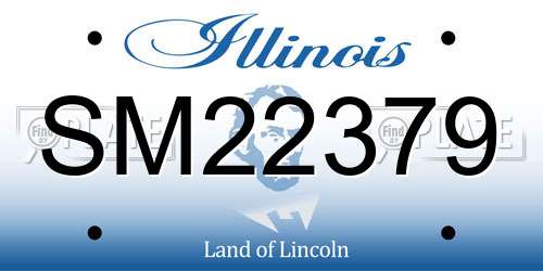 SM22379 Illinois License Plate