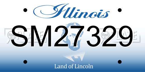 SM27329 Illinois License Plate