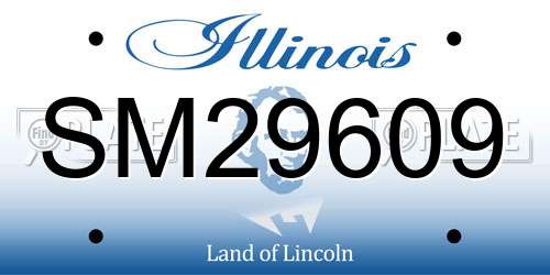 SM29609 Illinois License Plate