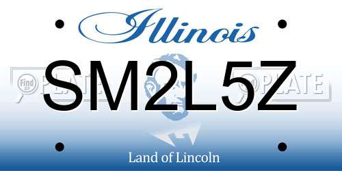 SM2L5Z Illinois License Plate