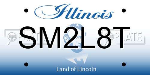 SM2L8T Illinois License Plate