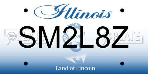 SM2L8Z Illinois License Plate