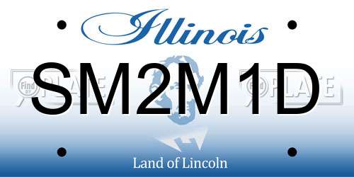 SM2M1D Illinois License Plate