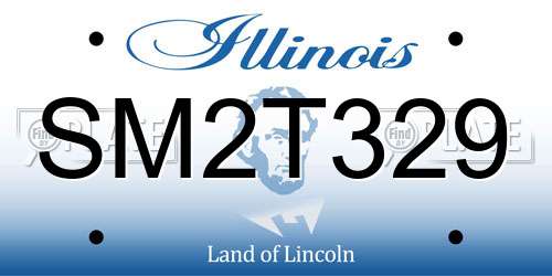 SM2T329 Illinois License Plate