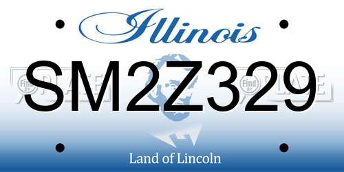 SM2Z329 Illinois License Plate