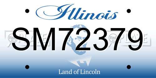 SM72379 Illinois License Plate